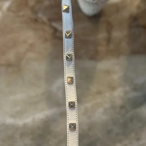 Maypol Made in Spain Leather Studded Wedge Espadrille - Picture 10 of 14